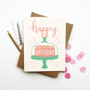 Fancy Custom Gift Paper Birthday Card Printing